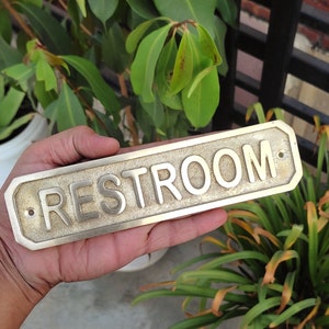 Personalized Brass Plaque - Handmade Brass Plaque, Restroom Plaques, Custom Name Plates, and Awards - Perfect for All Decorative Places