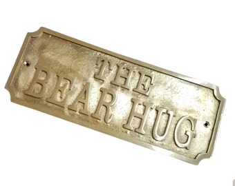 Handmade Personalized Solid Brass Plaque: Custom Name Sign