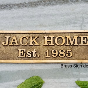 Personalized Plaque, Brass Sign Plaque, Handmade Brass Plate, Anniversary Gift, Retirement gift, Memorial Plaque, Brass Finish Plaque, Family Name Sign