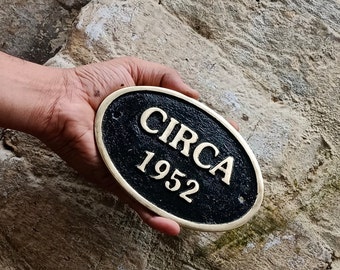 Custom Cast Brass Oval Plaque: Personalized Door Sign