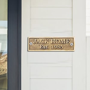Cast Brass Personalized Plaques - Long lasting custom year Established plaques - Wedding plaque - Anniversary plaque - Family name plaque