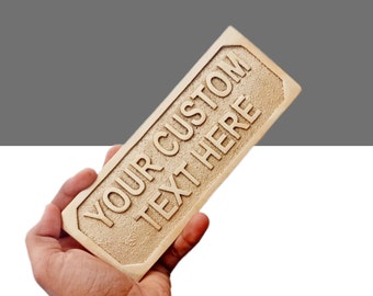 Personalized Cast Brass Plaque: 3D Sign, Home & Garden Decor