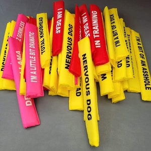 Dog lead sleeve, unpredictable twat. lead cover, lead wrap, lead slip image 2