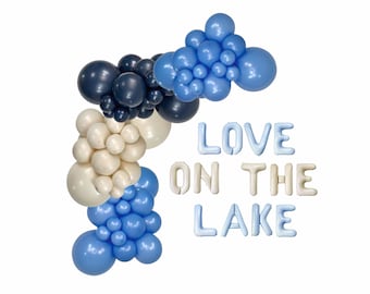 Love on the Lake Bachelorette Balloon Kit: Custom Letter Balloon Garland Party Decorations