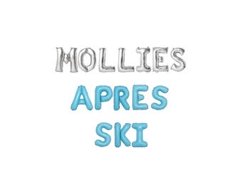 Apres Ski Bachelorette Balloon Kit: Custom Letter Balloon Garland Party Decorations