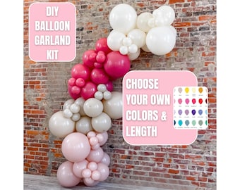 Custom Balloon Arch Kit - Pick Your Own Colors, Balloon Garland DIY Set for Bachelorette, Birthday, Baby Shower, Holiday
