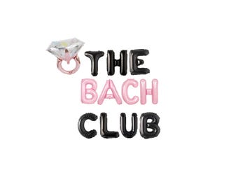 The Bach Club Bachelorette Balloon Kit: Custom Letter Balloon Garland Party Decorations