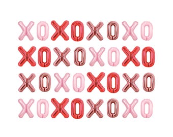 Galentines Day Valentines Themed Party Balloon Kit: Custom Letter Balloon Garland Party Decorations