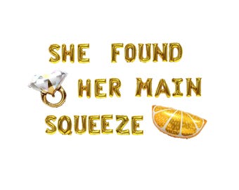 She Found Her Main Squeeze Bachelorette Balloon Kit: Custom Letter Balloon Garland Party Decorations