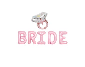 Pink Bride Balloon Kit: Custom Letter Balloon Garland Party Decorations