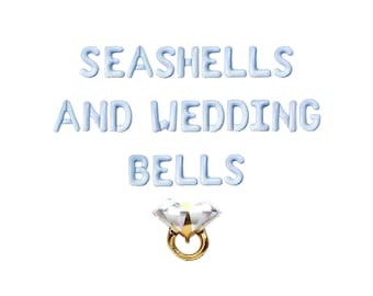 Seashells and Wedding Bells Bachelorette Balloon Kit: Custom Letter Balloon Garland Party Decorations