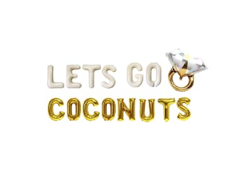 Let's Go Coconuts Bachelorette Balloon Kit: Custom Letter Balloon Garland Party Decorations