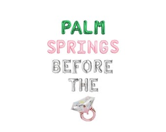 Palm Springs Before the Ring Bachelorette Balloon Kit: Custom Letter Balloon Garland Party Decorations