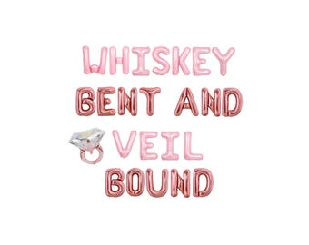 Whiskey Bent Veil Bound Bachelorette Balloon Kit: Custom Letter Balloon Garland Party Decorations