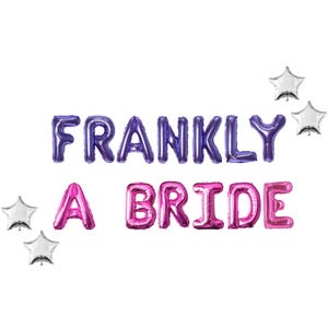 Frankly a Bride Bachelorette Letter Balloon Kit Custom Bach to the Y2K 90s Bachelorette Party Decorations Retro Bridal Shower Balloons