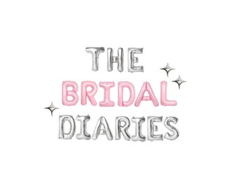 Princess Diaries Bachelorette Balloon Kit: Custom Letter Balloon Garland Party Decorations