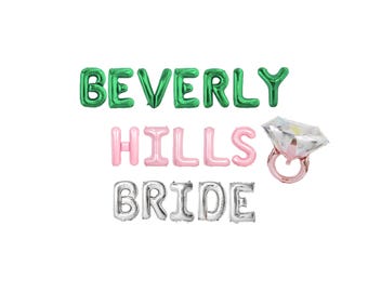 Beverly Hills Bride Bachelorette Balloon Kit: Custom Letter Balloon Garland Party Decorations