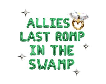Last Romp in the Swamp Bachelorette Balloon Kit: Custom Letter Balloon Garland Party Decorations