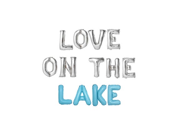 Love on the Lake Bachelorette Balloon Kit: Custom Letter Balloon Garland Party Decorations