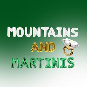 Mountains and Martinis Bachelorette Letter Balloon Kit Custom Camp Bachelorette Party Last Trail Decorations Camp Bachelorette Decor