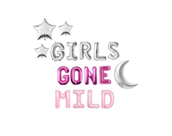 Girls Gone Mild Bachelorette Balloon Kit: Custom Letter Balloon Garland Party Decorations