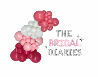 The Bridal Diaries Bachelorette Balloon Kit: Custom Letter Balloon Garland Party Decorations