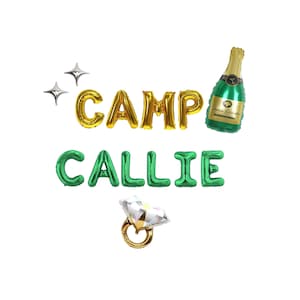 Camp Bachelorette Letter Balloon Kit Custom Parent Trap Outdoor Bachelorette Party Decorations Girls Gone Mild Camp Bachelorette Decor