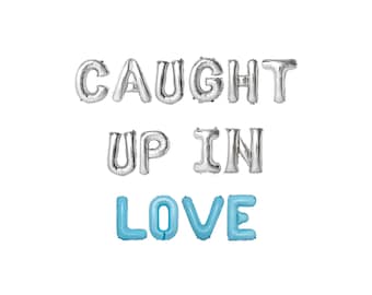Caught Up in Love Bachelorette Balloon Kit: Custom Letter Balloon Garland Party Decorations