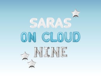 On Cloud 9 Bachelorette Balloon Kit: Custom Letter Balloon Garland Party Decorations