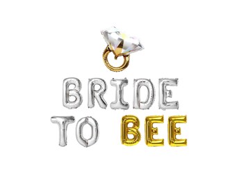 Bride to Bee Bachelorette Balloon Kit: Custom Letter Balloon Garland Party Decorations