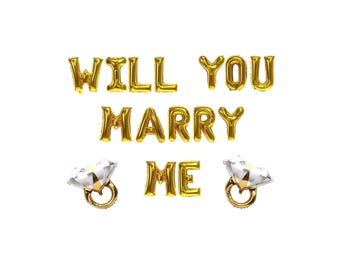 Will You Marry Me Proposal Balloon Kit: Custom Letter Balloon Garland Party Decorations