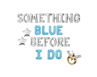 Something Blue Before I Do Bachelorette Balloon Kit: Custom Letter Balloon Garland Party Decorations