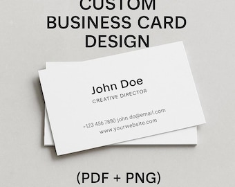 Custom Business Card Design – Digital Branding File (PDF + PNG)