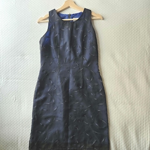 Vintage 90&#39;s Navy Mini Dress | 90&#39;s Sleeveless Dress | Vintage Jessica Howard Petite Mini Dress | Navy Cocktail Dress | 90s Mini Dress