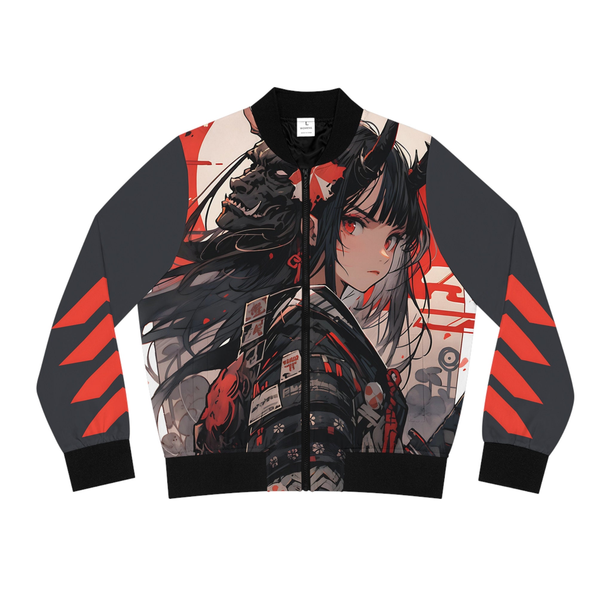 Discover Girl Anime with Monster Women's Bomber Jacket