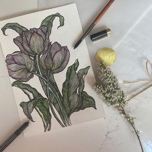Cartes vierges d'anniversaire dessinées à la main, pour quelqu'un de spécial, félicitations, carte bien pensée, juste pour vous, sympathie, carte élégante, art moderne