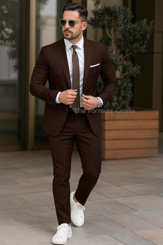 Men's Slim Fit Two Piece Formal Suit, Wedding Business Attire - Etsy