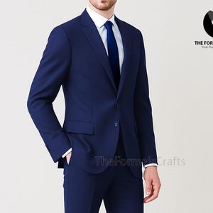Premium Royal Blue Two Piece Suit for Men, Two Piece Slim Fit Suit | Wedding Suit | Prom Suit | Formal Dress Suit for Men, Men Custom Suit.