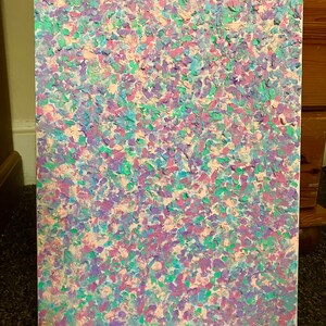 Original Abstract Colourful Oil Pastel Drawing