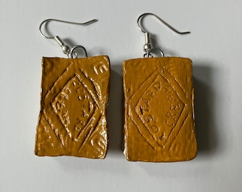 Pendientes colgantes/colgantes de galleta de crema de natillas