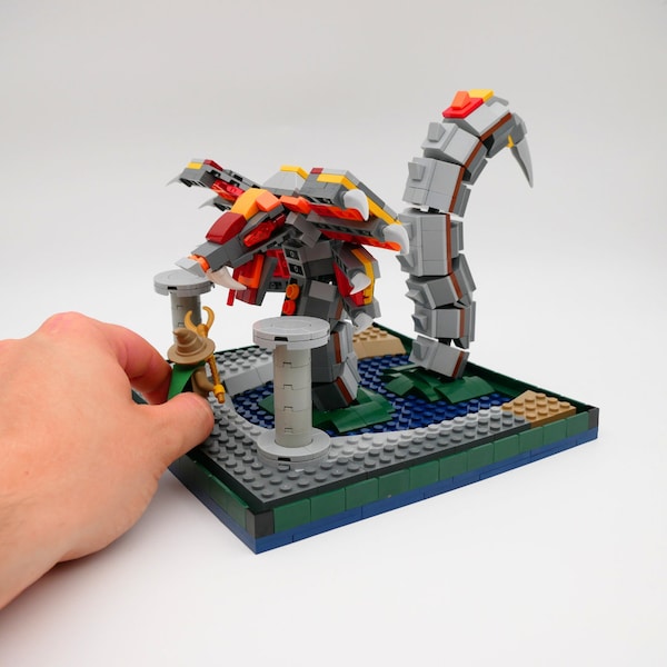 Runescape LEGO Modell mit echten Legosteinen - Zulrah - 596 Stück - ECHTES physisches Modell - Perfektes Runescape Geschenk - Oldschool Runescape