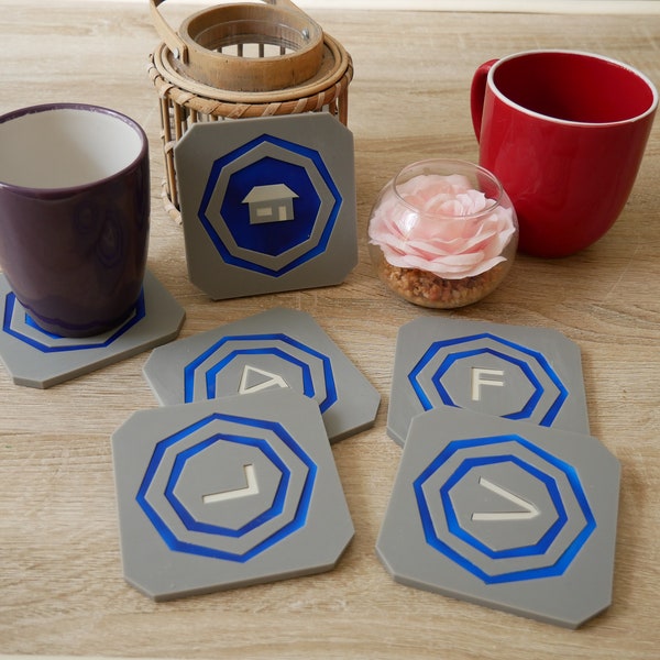 Runescape Coasters - Teleport Tablets - Perfect cadeau - Hoge kwaliteit 3D Print Decoratie