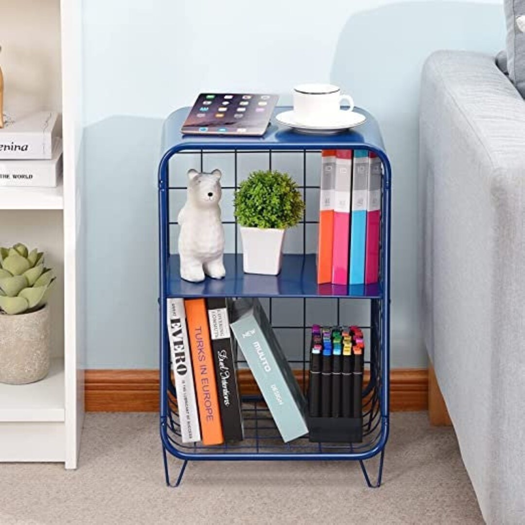 Metal Side Table 3tier Modern Style End Table With Storage Etsy