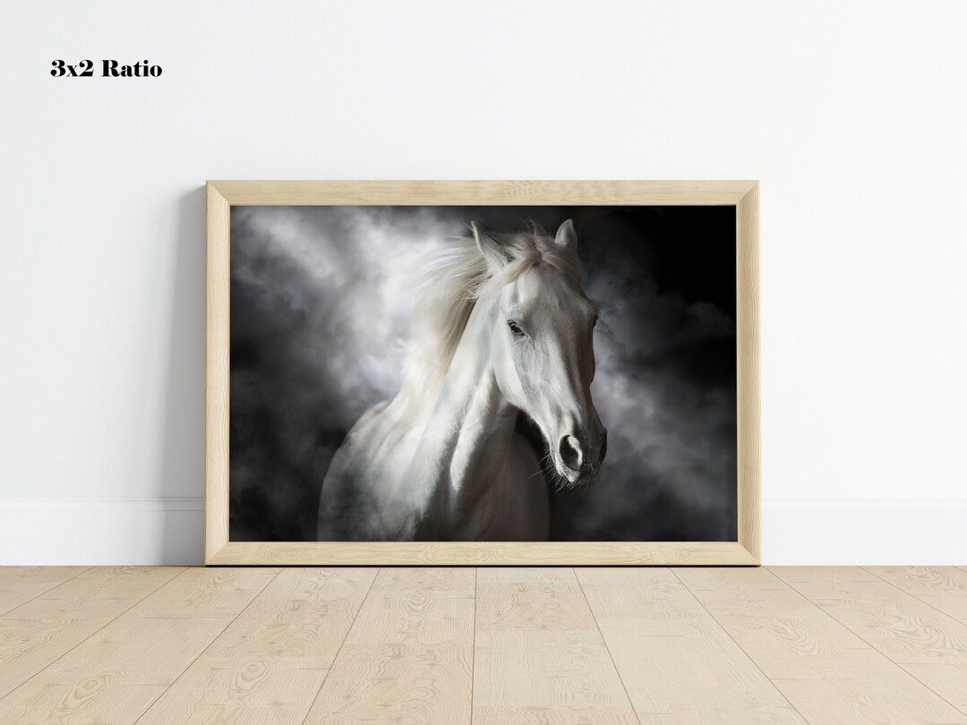 Horses Wall Art Large Running Horses White Horses Print Horses Etsy