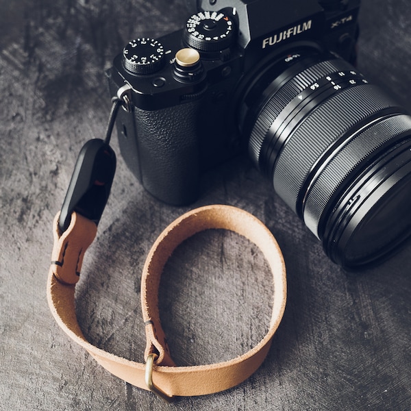 Leather Peak Design camera wrist strap pattern, DIY template, PDF download