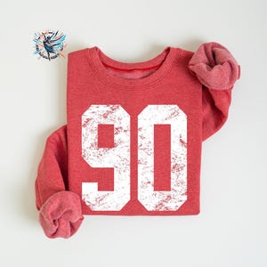 Custom Number Sweatshirt: Personalized Gameday Team Sweater, Mascot Hoodie Scarlet Red