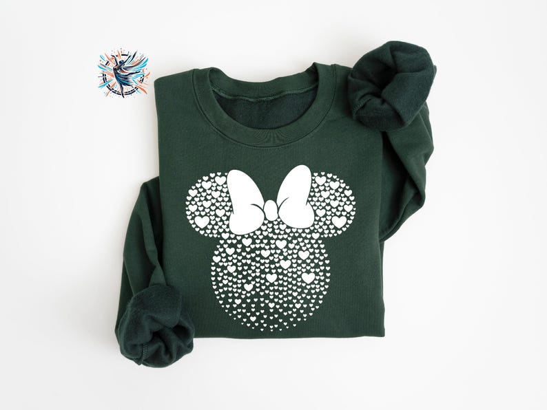 Mickey and Minnie Mouse Heart Sweatshirt: Valentine's Day Disneyworld Sweater image 7