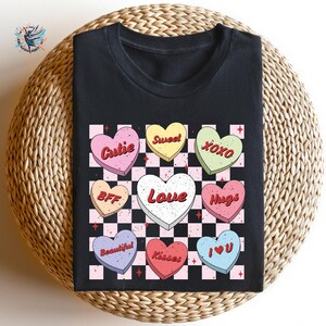 Cute Love Hearts Shirt, Valentine Shirt, Valentines Day Shirts For Women, Cute Valentine Gift, Valentines Day Gift, Love Shirt, Gift for Her