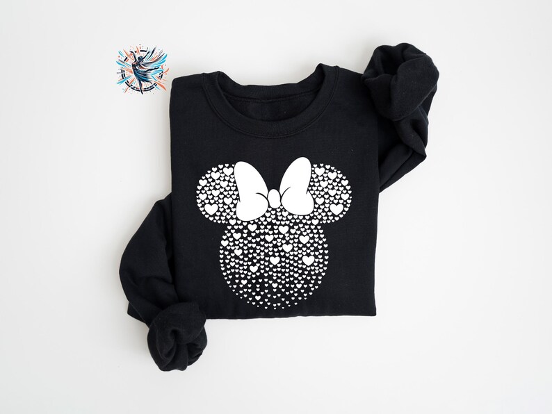 Mickey and Minnie Mouse Heart Sweatshirt: Valentine's Day Disneyworld Sweater image 8