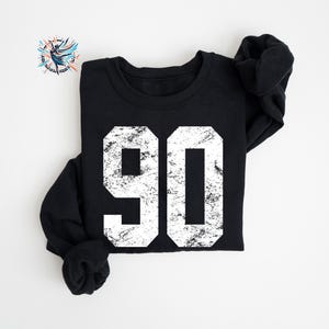 Custom Number Sweatshirt: Personalized Gameday Team Sweater, Mascot Hoodie Black